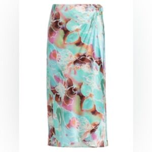 Hawaiian floral printed skirt